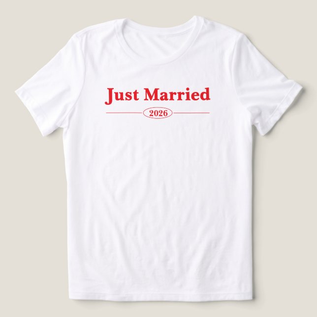 Camiseta Recém-Casada 2026 Roupa de Lua de Mel da Noiva Rec (Design frontal)