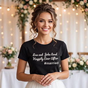 Camiseta Recém-Casada Esposa Lua de Mel Noiva Personalizado