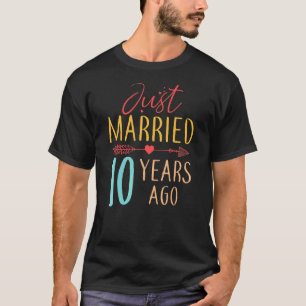 Camiseta Recem casados 10 Anos Atrás Casal 10º Annive