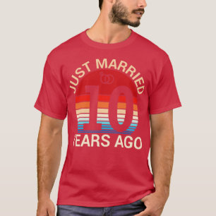Camiseta Recem casados 10 Anos Atrás, Sua Esposa Casou Anni