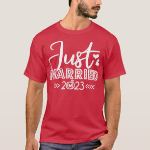 Camiseta Recém-Casados 2023 Casamento Lua de Mel Noivo Noiv