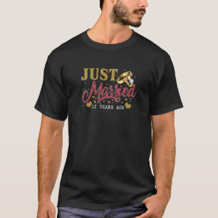 Camiseta Recem casados 22 Anos Aniversário de Casamento de 