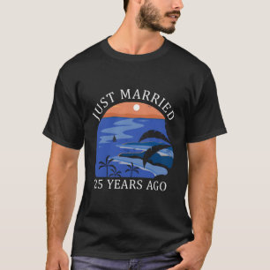 Camiseta Recem casados 25 de Aniversário 25 Anos Atrás