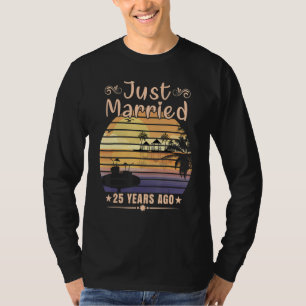 Camiseta Recem casados 25 de Aniversário Há 25 Anos