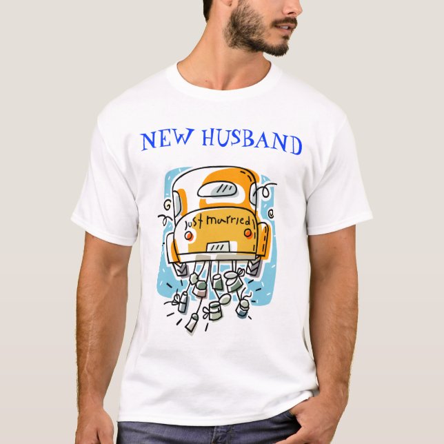 Camiseta Recem casados (2A), NOVO MARIDO (Frente)