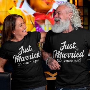Camiseta Recem casados 30 de Aniversário 30 Anos Atrás