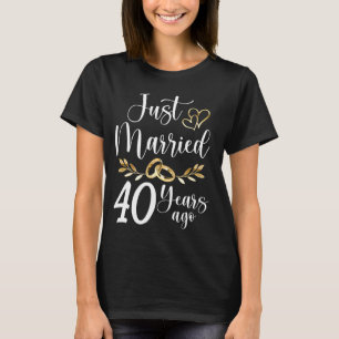 Camiseta Recem casados 40º Casado Há 40 Anos Ann Casado