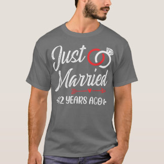 Camiseta Recem casados 42 Anos Atrás, Feliz 42º Casamento A