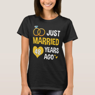 Camiseta Recem casados 48 Anos Desde 1975 48ª Casamento Ann