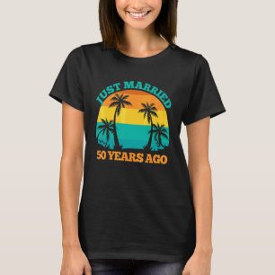 Camiseta Recem casados 50 Anos Atrás 50ª Anniversar Casamen