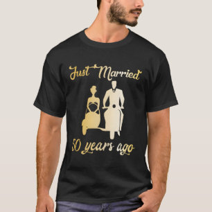 Camiseta Recem casados 50 Anos Atrás 50º Aniversário De Cas