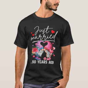 Camiseta recem casados 50 Anos Gnome Lover 50º Casamento A
