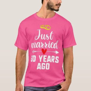 Camiseta Recem casados 60 Anos Atrás Casais Annivers De Cas