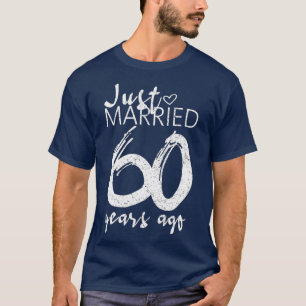Camiseta Recem casados 60 Anos Atrás Engraçado 60º Casament
