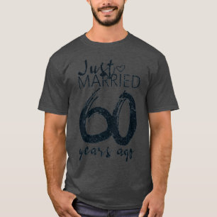 Camiseta Recem casados 60 Anos Atrás Engraçado 60º Casament