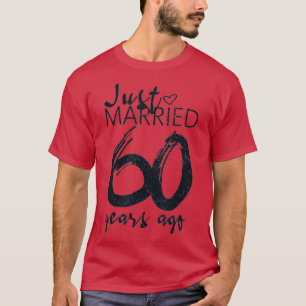 Camiseta Recem casados 60 Anos Atrás Engraçado 60º Casament
