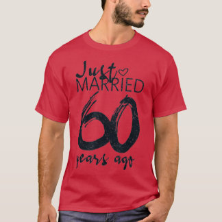 Camiseta Recem casados 60 Anos Atrás Engraçado 60º Casament