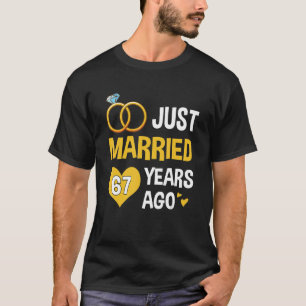 Camiseta Recem casados 67 Anos Desde 1956 67th Wedding Anni