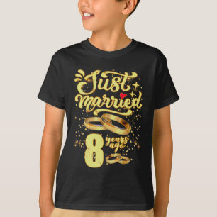 Camiseta Recem casados 8 Anos Atrás 8º Aniversário de Casam