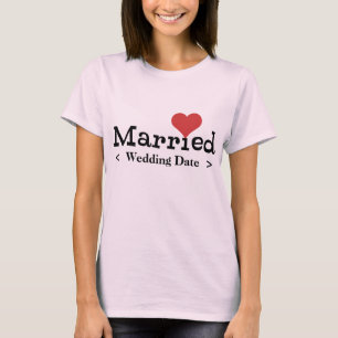 Camiseta Recem casados (data de casamento)