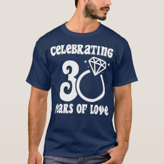 Camiseta Recem casados de aniversário de casamento há 30 an