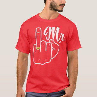 Camiseta Recem casados de Casamento de Honeymoon Ring Dedo 