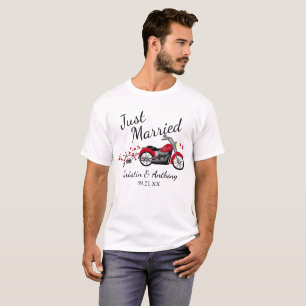 Camiseta Recem casados de motociclo