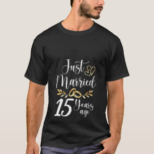 Camiseta Recem casados De Mulher Casada 15 Anos Atrás Casad