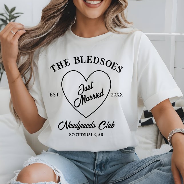 Camiseta Recem casados do Clube Social da Lua de Honra Pers (Criador carregado)