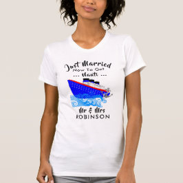 Camiseta Recem casados Funny Cruise Ship Nauti Graphic