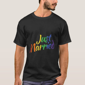 Camiseta Recem casados LGBT LGBT Casado LGBT Arco-Íris LGBT