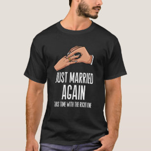 Camiseta Recem casados Novamente Casal Casamento Noiva Marr
