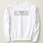 Camiseta Recem casados para o Casamento direito de um segun<br><div class="desc">"Recem casados! Desta vez para a direita" Romântica Cita Typografia Casaco de Casamento para o Segundo Casamento Newly Weds :)</div>
