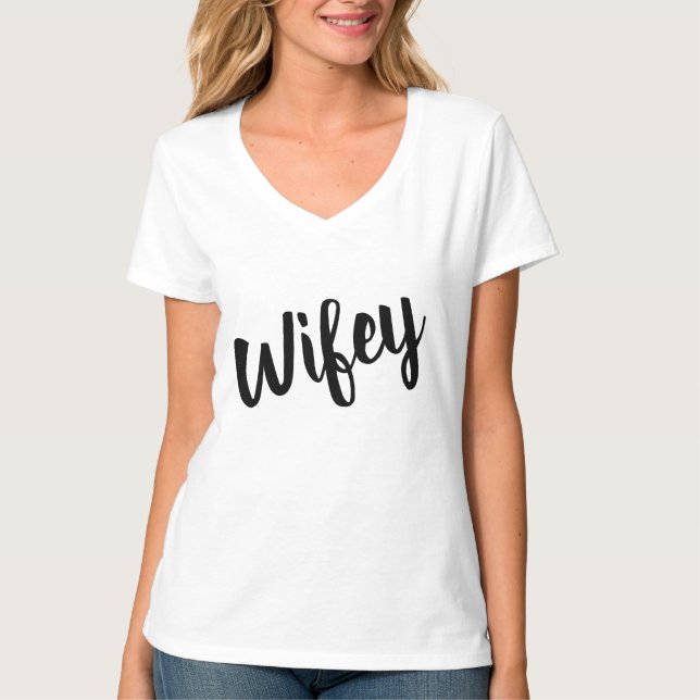 Camiseta Recem casados Wifey (Frente)