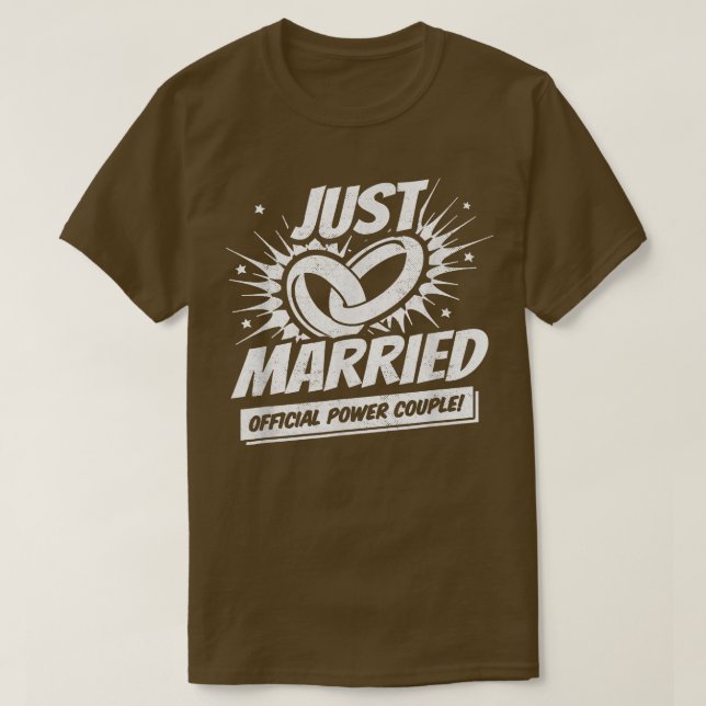 Camiseta Recém-casadosCasamento Lua de melNoiva Casada (Frente do Design)