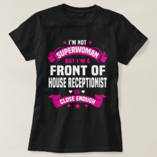 Camiseta Recepcionista da frente