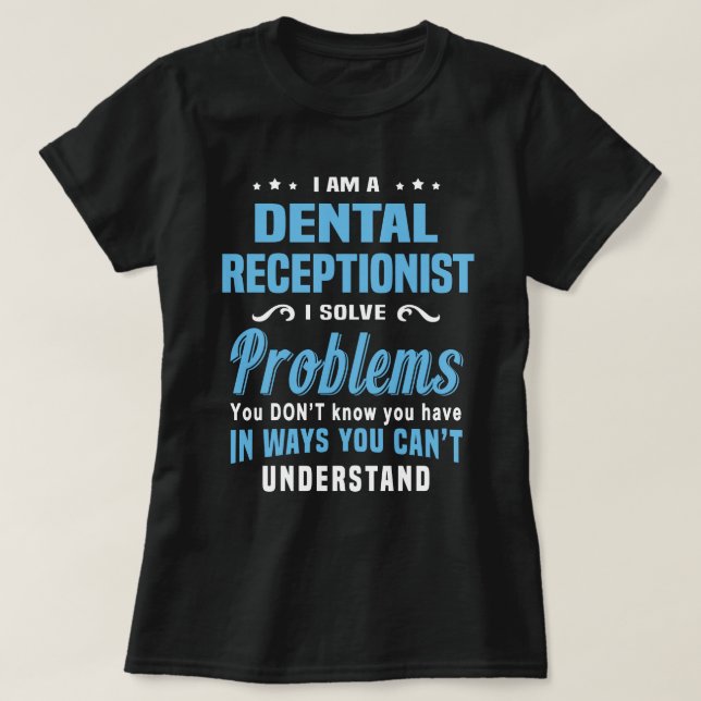 Camiseta Recepcionista Dental (Frente do Design)
