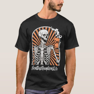 Camiseta Recepcionista Masculino Vida Café Esqueleto Exaust