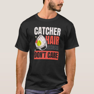 Camiseta Receptor de Cabelo Não Liga Jogador de Softbol Esp
