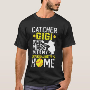 Camiseta Receptor de Softball Gigi Divertido Gigi de um Gat