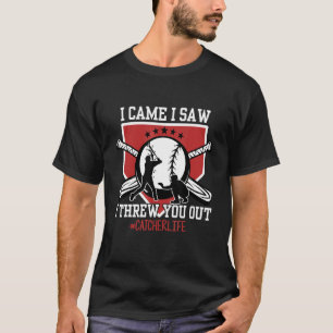 Camiseta Receptor de Softbol Jogador Esporte de Equipe Bola