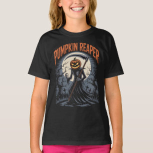 Camiseta Receptor Gótico do Halloween Grim Reaper da Abóbor