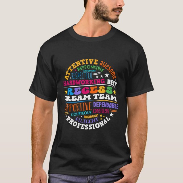 Camiseta Recess Dream Team Teachers Students Monitor Back T (Frente)