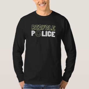 Camiseta Reciclagem Ambiental Polícia Reciclar Terra Da