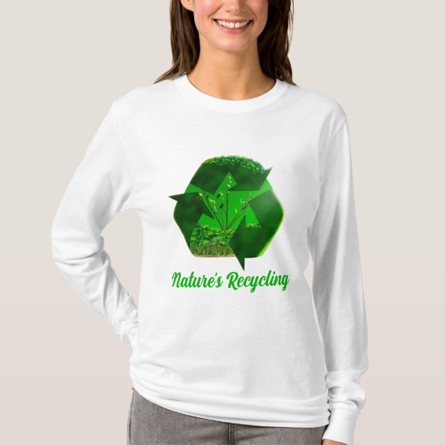 Camiseta Reciclagem da natureza (Frente)