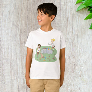 Camiseta Reciclagem de Campismo para Limpeza de Crianças Ec