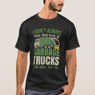 Camiseta Reciclagem Dia Crianças Engraçado Caminhão de Lixo