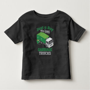 Camiseta Reciclagem Legal de Garbage Truck amando Boy Toddl