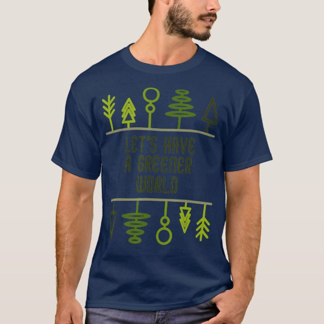 Camiseta Reciclar de Alterações Climáticas do Mundo Verde (Frente)