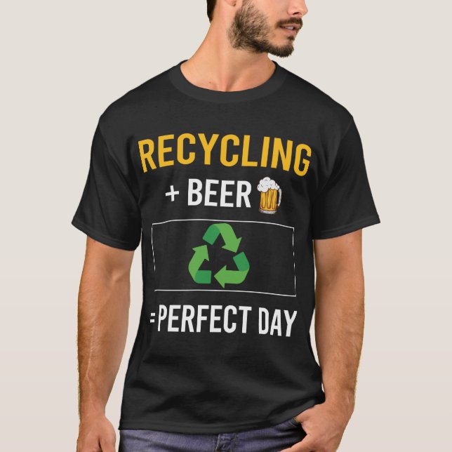 Camiseta Reciclar de Reciclagem de Beer Day (Frente)
